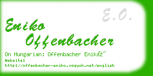 eniko offenbacher business card